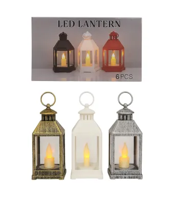 Felinar LED Decorativ 6/set cu Efect de Lumânare, 15x8cm Diferite Culori Engros