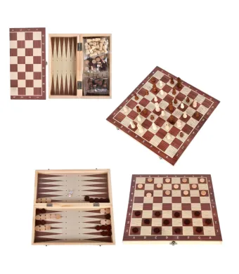 Tabla de Joc 3IN1 Sah si Table, 39x19cm din Lemn Engros