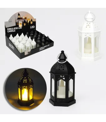 Felinar LED Decorativ 12/set cu Efect de Lumânare, 13x8cm Diferite Culori Engros