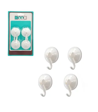 Agățători cu Ventuză 4/set din Plastic, Suport Universal pentru Perete Engros