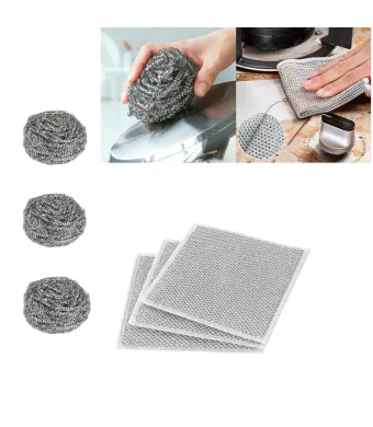 Accesorii de Curățenie pentru Vase, Burete Sarma 3/set cu Lavete Inox 3/set Engros
