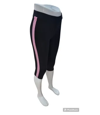 Colanti 3/4 din bumbac cu dunga laterala colorata, en-gross.