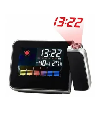 Ceas Electric, Calendar, Proiectie Ceas, LCD, Alarma, Ecran Color cu Iluminare, ENGROS