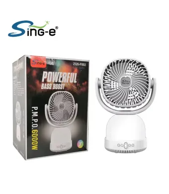 Ventilator și Boxă portabilă ZQS F802,EN GROSS