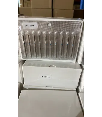 Capăt de freză de diamant pentru cuticule, flacără rotunjită, brâu albastru, 244/021B Engros