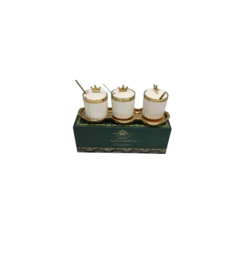 Recipiente condimente Engros, set 3 buc, 30 cm tăvița  9 cm înălțime borcanele