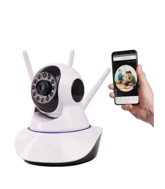 Camera de supraveghere HD cu rotire 360, WiFi, 3 Antene, cu Monitor Bebe Night Vision si Rotire Automata, angro engros