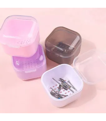 Cutie de sterilizare pentru freze de manichiură, negru transparent Engros