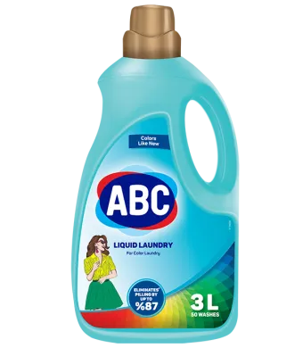 Detergent de Rufe ABC Engros, Automat, Lichid, 3 L, rufe colorate
