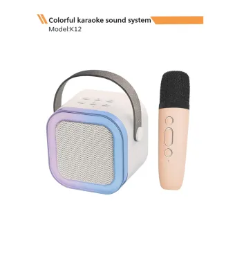 Sistem portabil de karaoke colorat - Engros Model K12 cu Un microfon