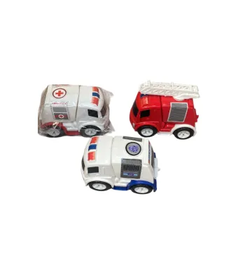Set masinute de jucarie Engros, Ambulanta + Pompieri + Politie