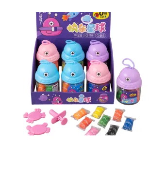 Plastelina Colorata pentru Copii 14 Culori/set, cu Accesorii de Modelat 9/set la Borcan Engros