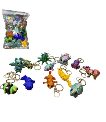 Breloc Modele Noi cu Animalute 12/set, 3D de Diferite Dimensiuni Engros
