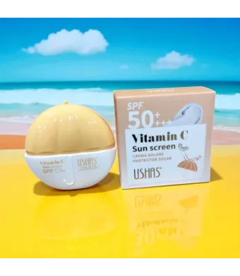 Cremă Solară cu Vitamina C SPF 50+ Ushas – Cod HA545 – Set 12 Bucăți Engros