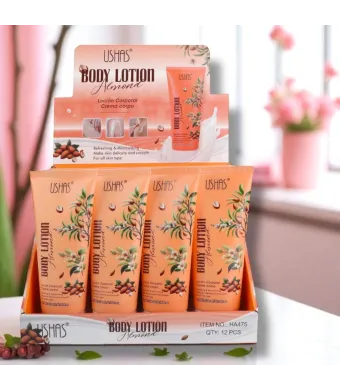 Loțiune de Corp cu Migdale Ushas – Cod HA475 – Set 12 Bucăți Engros