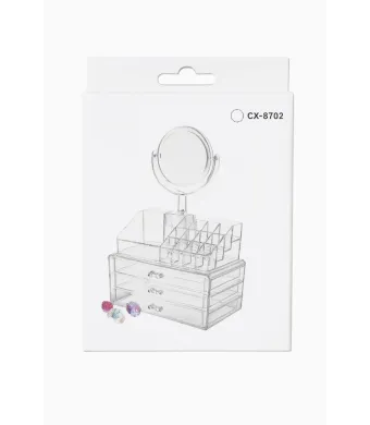 Organizator Acrilic pentru Cosmetice cu Oglindă –Engros CX-8702