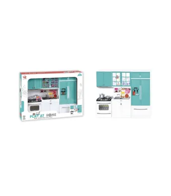 Bucătărie de Jucărie „Play at Home” pentru păpuși cu Funcții Realiste Engros – Set Complet cu Electrocasnice și Accesorii, 3+ Ani