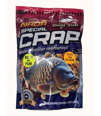 PELETE 4MM, BOOM DE FUM SPECIAL CRAP, AROMA DE MIX AROME, 750gr, DUAL FISH