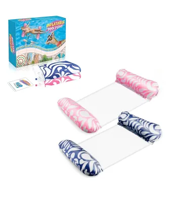 Saltea Gonflabila 2/set pentru Piscină, 120x65cm cu Plasă Centrală Diferite Culori Engros