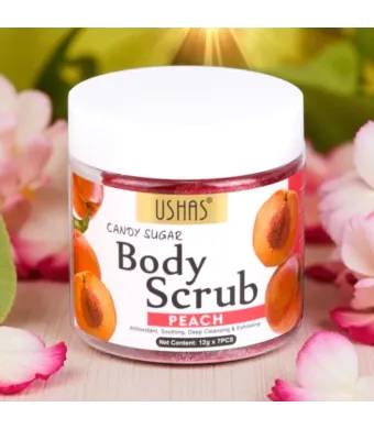 Scrub de Corp cu Zahăr și Piersică Ushas – HA308 – 7 Bucăți x 12g Engros