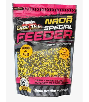 PELETE 2MM, BOOM DE FUM SPECIAL FEEDER, AROMA TROPICAL, 750GR, DUAL FISH