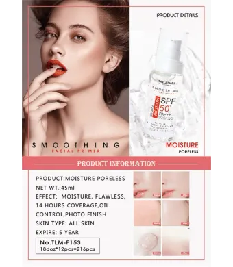 TLM Tailaimei Smoothing Facial Primer SPF 50+ – Bază de Machiaj cu Protecție Solară, F153, 12 bucăți / cutie Engros