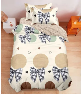 Lenjerie finet pat single 4 piese cu elastic engross Pucioasa