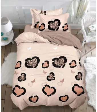 Lenjerie finet pat single 4 piese cu elastic engross Pucioasa