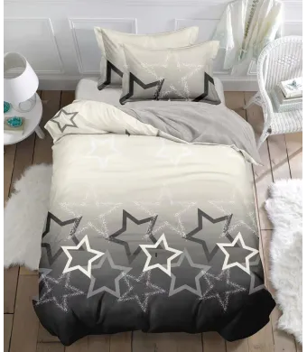 Lenjerie finet pat single 4 piese cu elastic engross Pucioasa