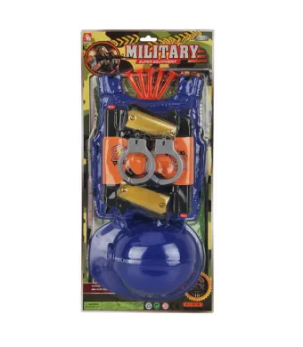 Set Pusca Military cu Casca si Scut 6511110051133 Engros