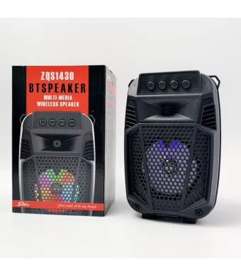 Boxa Portabila Cu MP3, USB, Bluetooth, Radio FM, 15W SPEAKER ZQS-1430,EN GROSS