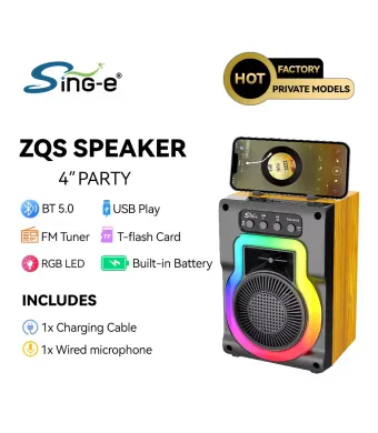 With BT/USB/TF card/FM/MIC, DC-5V charging (Type-c seat) + Note: FM status (can receive channels after plugging in charging cable) +USB does not boost, no screen/no AUX/no lithium battery protection circuit +9809-5W single amplifier, pairing function, but
