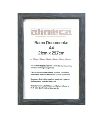Rama foto A4 engros - antracit