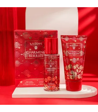 Set Fragrance și Loțiune de Corp V.V. Love – Charming Berries, VL9059-62, 2 piese Engros