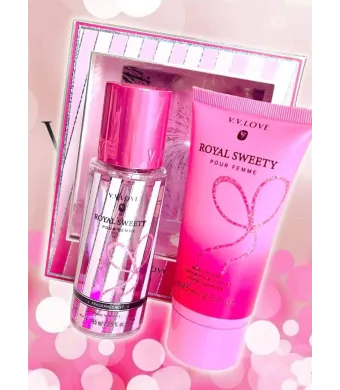 Set Fragrance și Loțiune de Corp V.V. Love – Royal Sweety, VL9059-75, 2 piese Engros