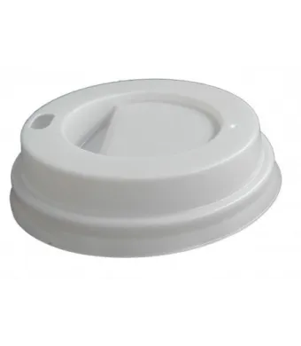 Capac Alb Pentru Pahare Carton 8 Oz Diametru 8 cm - Set 100