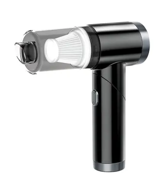 Aspirator auto portabil multifuncțional, fără fir, 9000Pa, 3 în 1, negru, USB reîncărcabil, cu duze și filtru HEPA egross