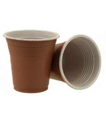 pahar din plastic 160ml set de 100buc/set Maro,  Engros