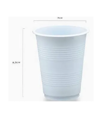 pahar din plastic 160ml set de 100buc/set Alb, Engros