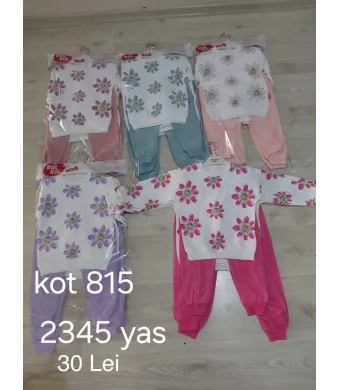 Compleu Engros pentru fete, 2 piese, cu model imprimat (Lila)