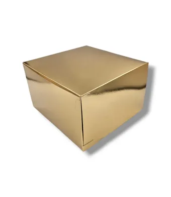 CUTII TORT AURII SQUARE 21X21X13CM (25BUC/SET)