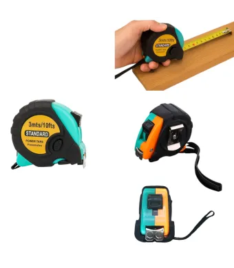 Ruletă de Măsurat 3m/10ft cu Bandă Metalică 12/set, Protecție din Cauciuc Rezistentă Engros