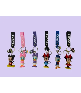 Brelocuri Disney cu Curelușă “LUCKY” – Mickey, Minnie, Donald, Daisy & Prietenii,En-gros