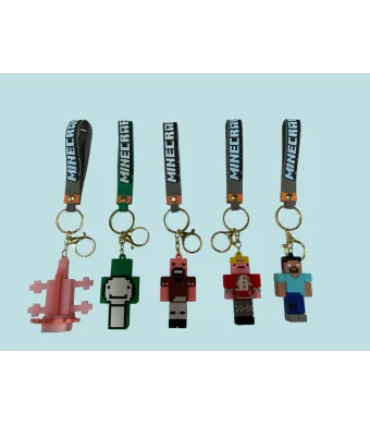 Brelocuri Minecraft – 5 modele disponibile | Figurine pixelate,En-gros