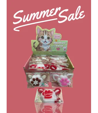 Squishy Cat Paw – Lăbuță Pufoasă cu Urechi de Pisică,En-gros