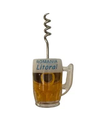 Tirbușon tip Halbă cu magnet – Suvenir Litoral România,engros,10x5cm