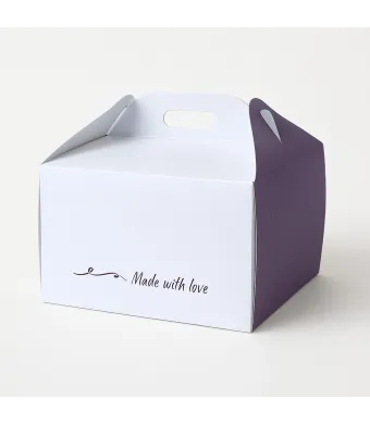 CUTII TORT „MADE WITH LOVE” 28X28X12.5CM(100 BUC/SET)