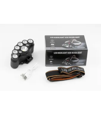 Lampă frontală LED cu iluminare puternică și încărcare USB (model SH-T09) Engros
