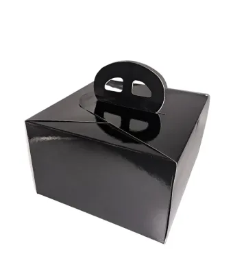CUTII TORT NEGRU PIE HANDLE  19X19X13CM(25 BUC/SET)