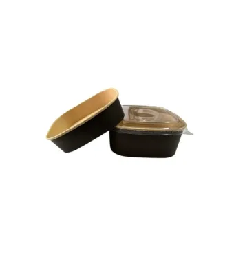 BOL SALATA PATRAT KRAFT NATUR-NEGRU 750CC (50BUC/SET)